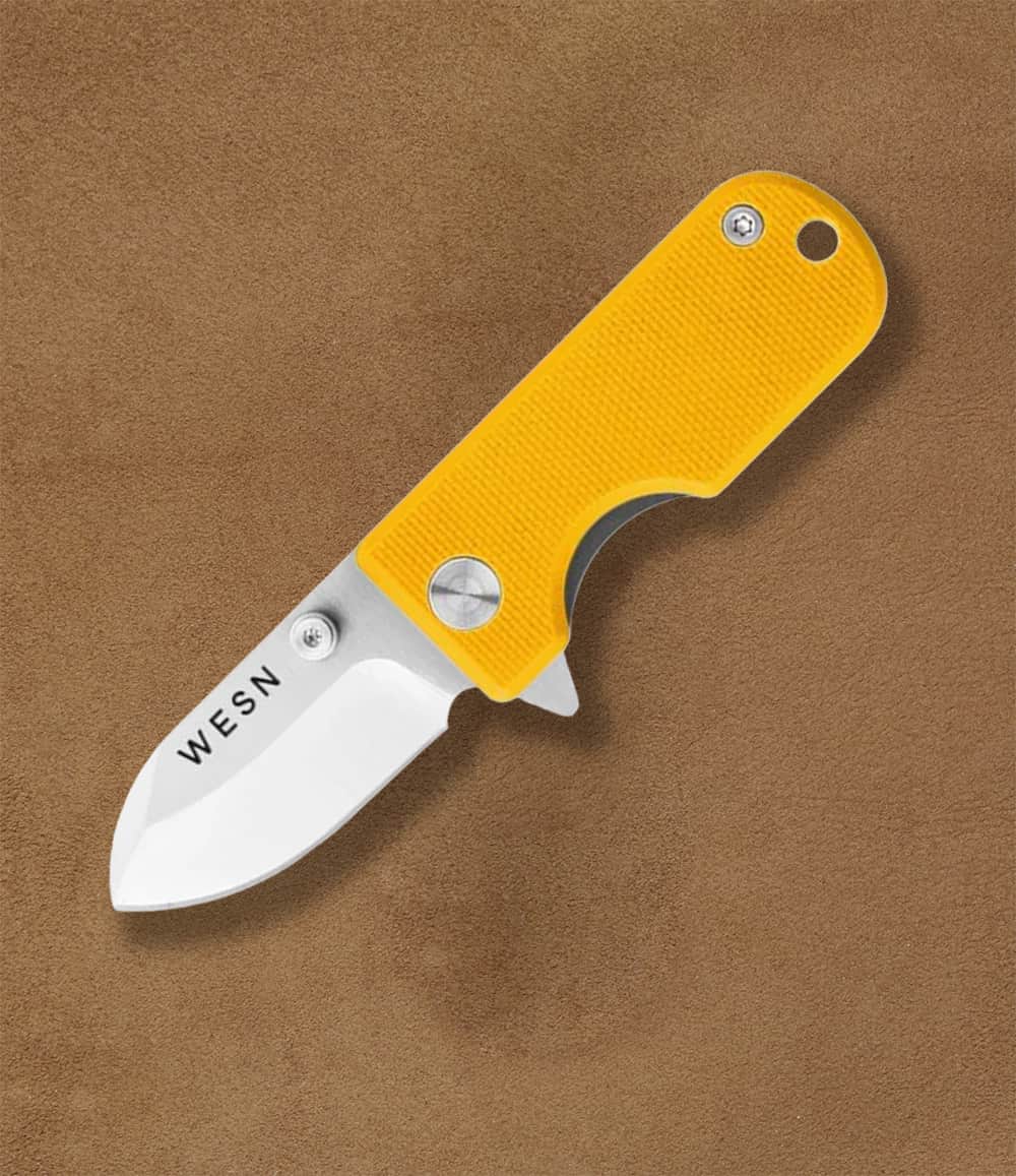 WESN Knife Mustard G10 x Titanium The WESN Microblade
