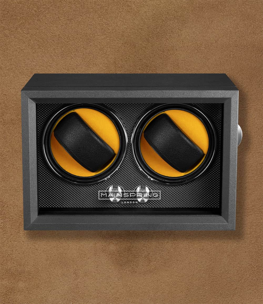 Mainspring London Accessory Noir Vault Guardian Dual Slot Watch Winder