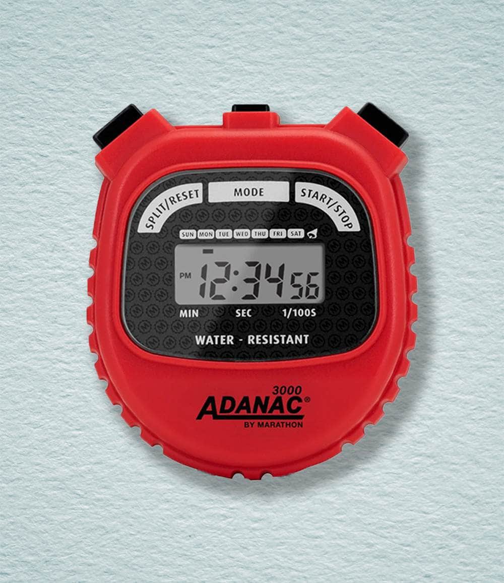 Windup Watch Shop Watch Red Marathon ADANAC® 3000 Digital Stopwatch Timer