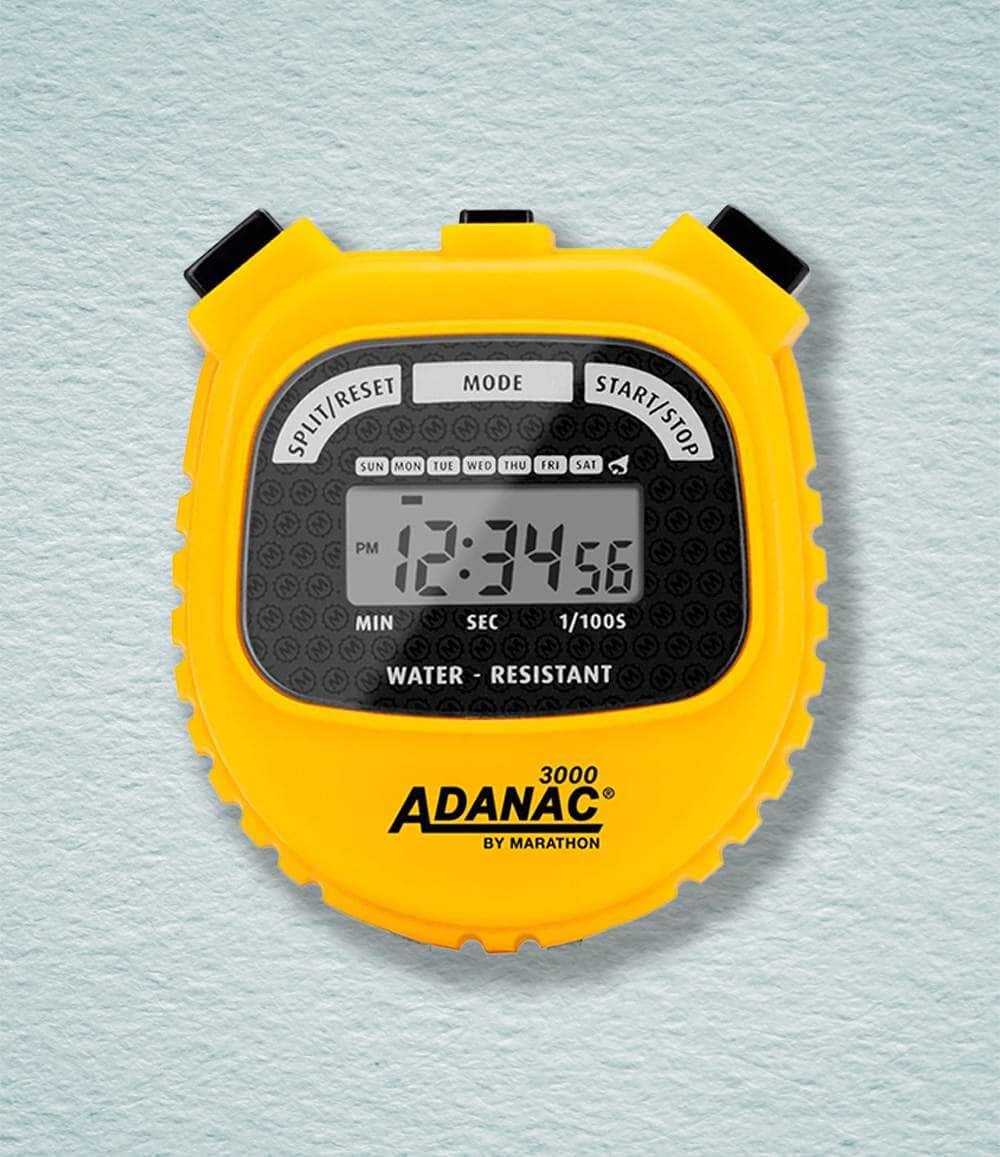Windup Watch Shop Watch Yellow Marathon ADANAC® 3000 Digital Stopwatch Timer