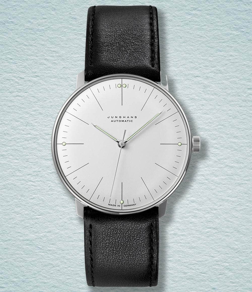 Junghans Watch Matte Silver with Batons/ No Date Max Bill Automatic