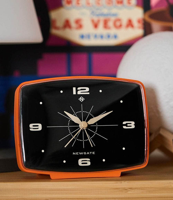 Newgate Clock Orange/Black Brooklyn Alarm Clock