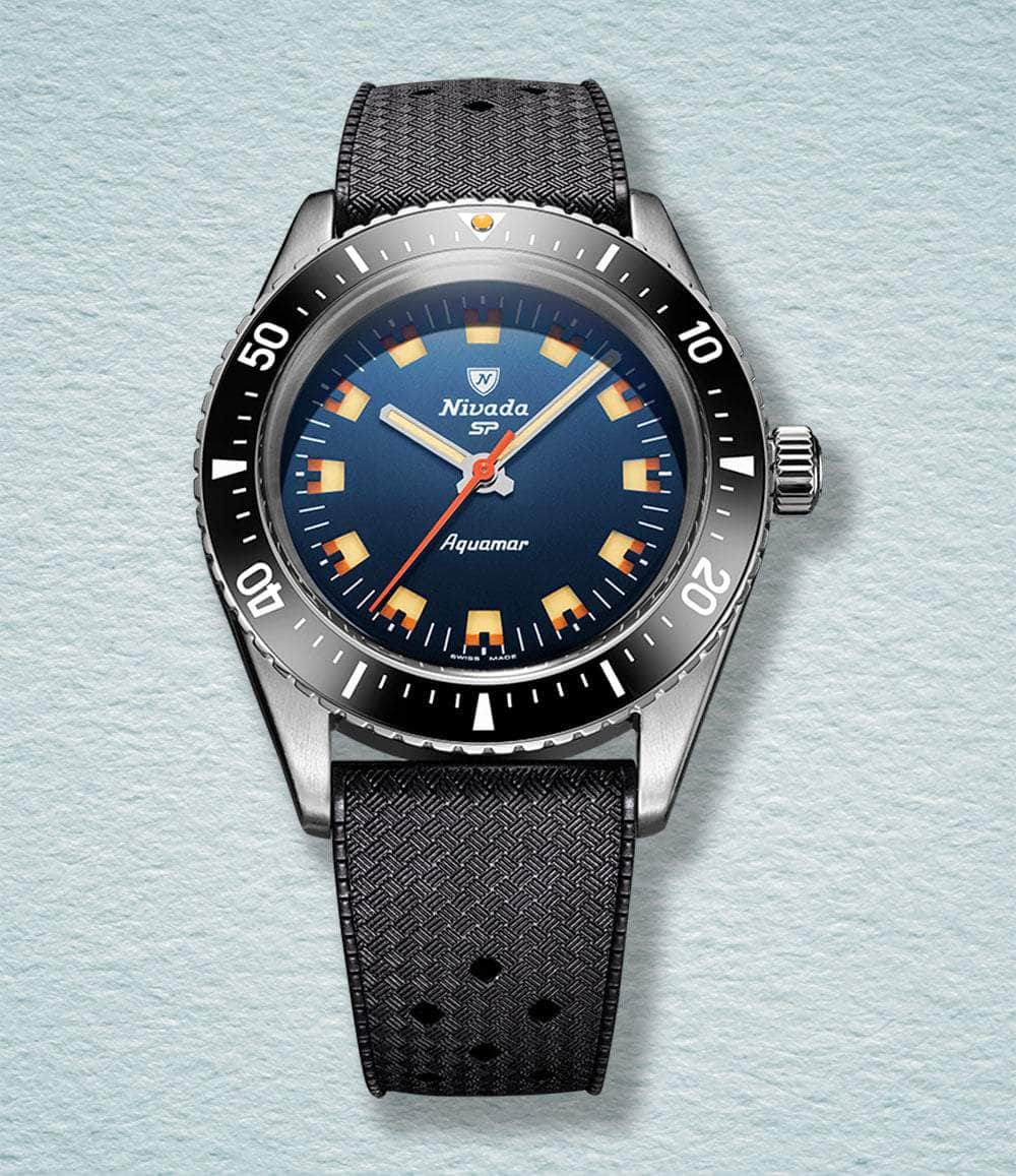 Nivada Grenchen Watch Blue Aquamar Diver