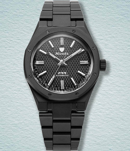 Nivada Grenchen F77 Black Ceramic Watch – Windup Watch Shop
