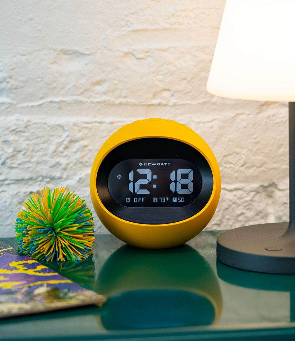 Newgate Clock Yellow Digital Centre of the Earth LCD Alarm Clock