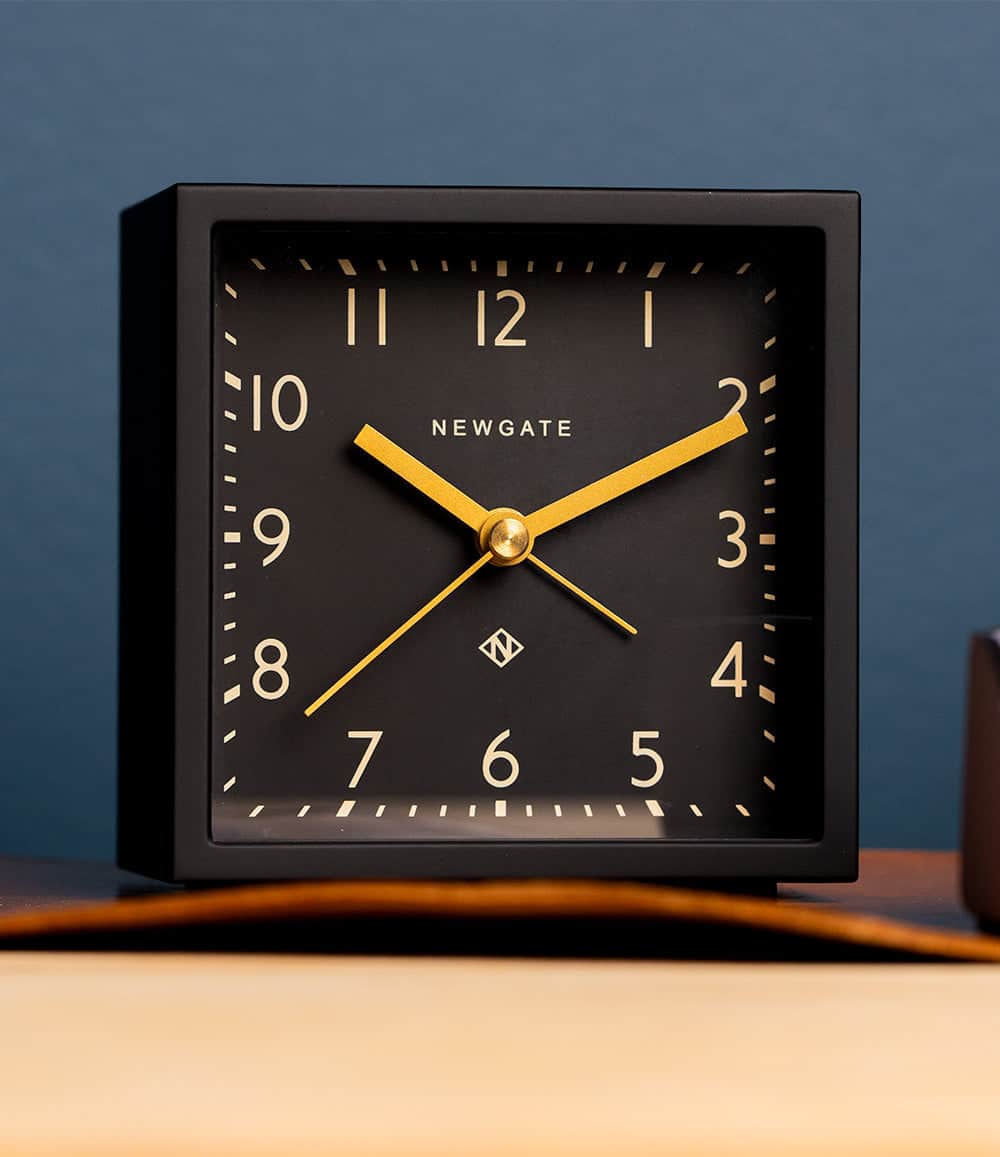 Newgate Clock Black Newgate Equinox Alarm Clock