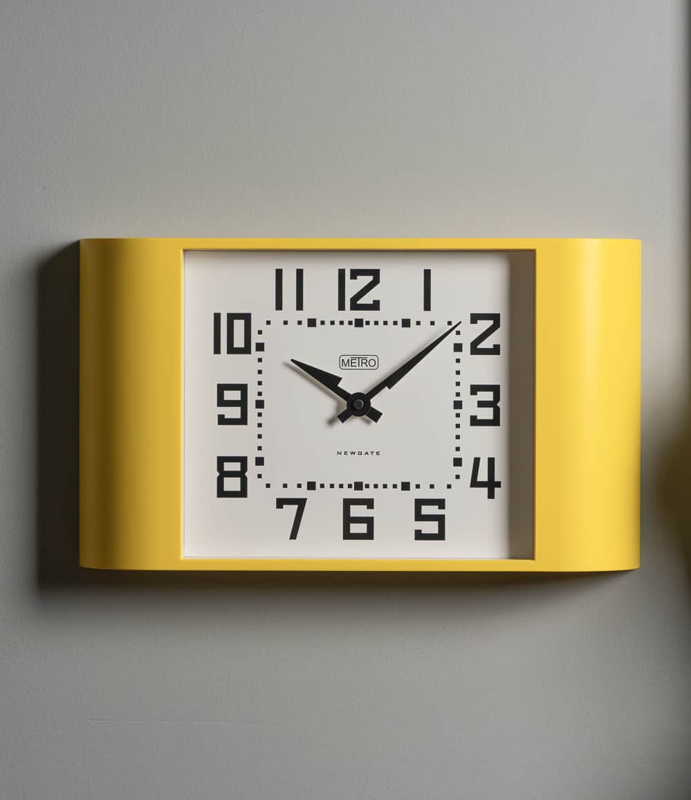 Newgate Clock Yellow Metro Wall Clock