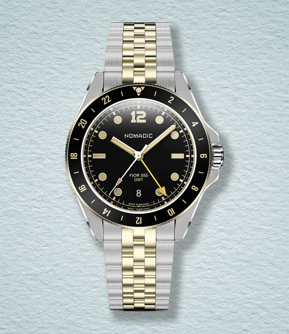 Nomadic Watch Black And Gold Fior 555 GMT Watch Collection