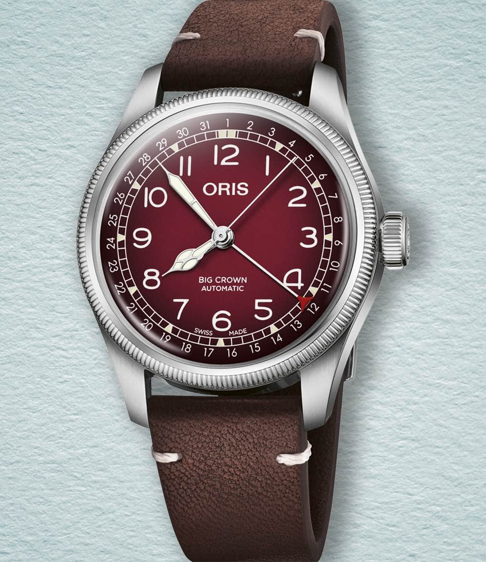 Oris Watch Burgundy - 40mm Big Crown X Cervo Volante