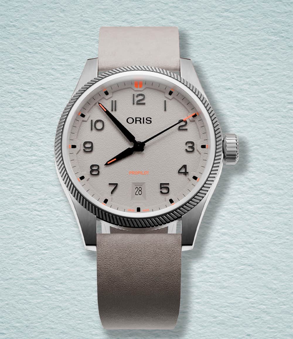 Oris Watch Chalk / Leather Propilot Date (2025)