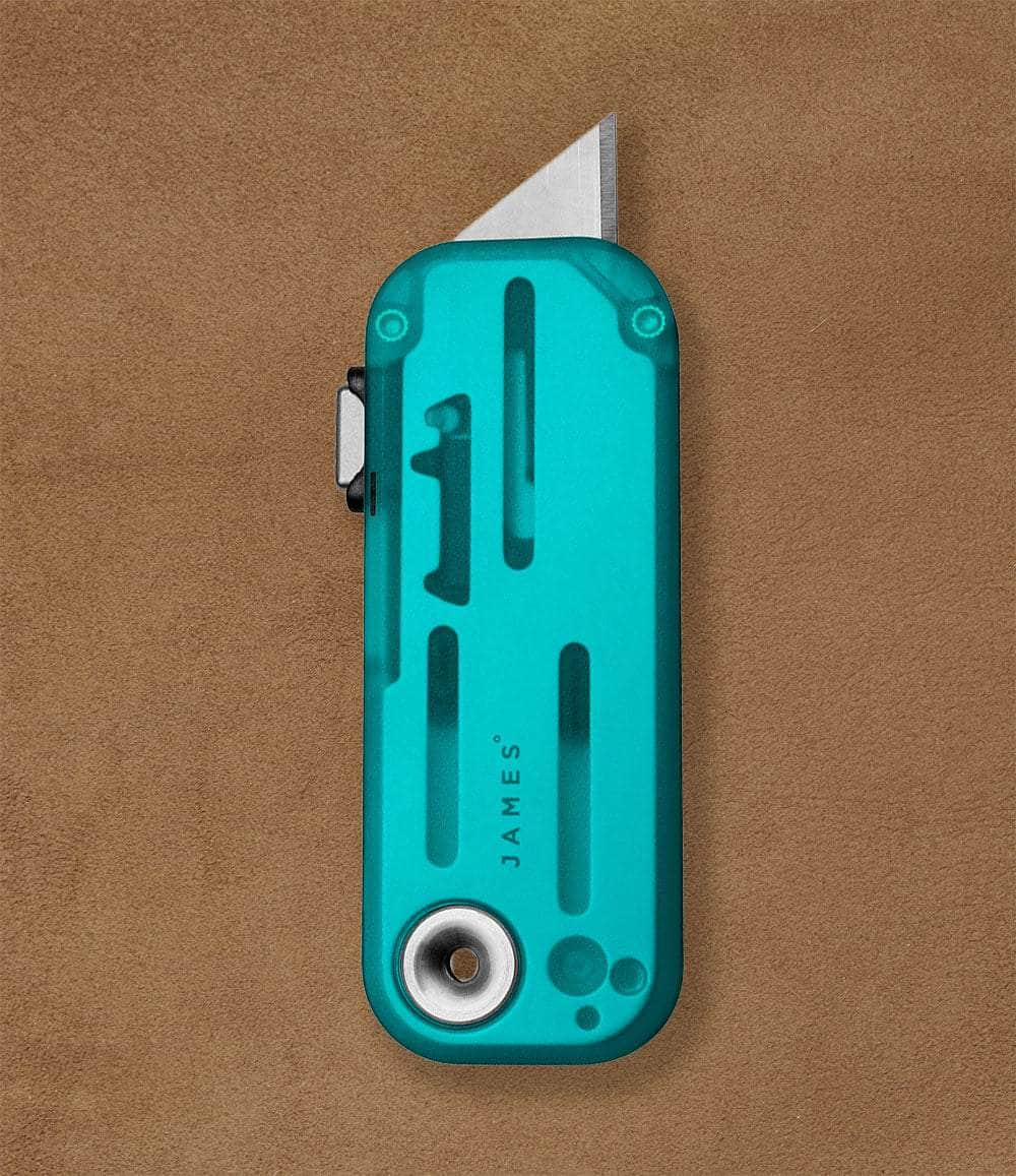 The James Brand EDC Clear Turquoise The Palmer Clear