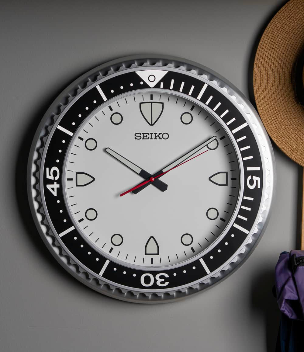 Seiko Clocks Clock Silver Seiko QXA849 Heritage Design Wall Clock