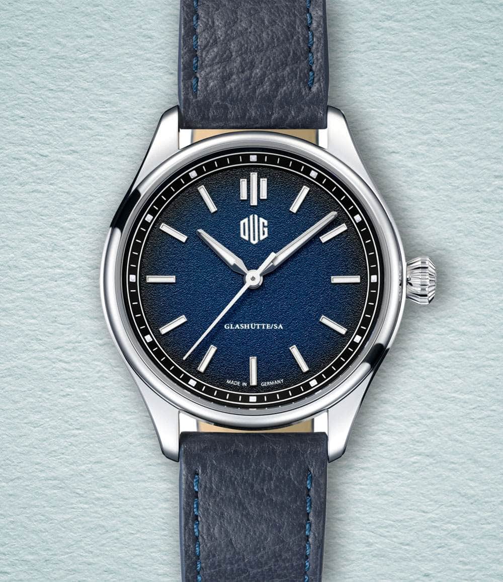 DUG Watch Blue / No-Date / Blue Purist Type 1 (37mm - Baton Indexes)