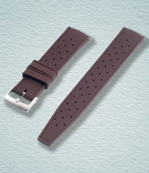 Tropical  FBB　フランス語　黒枠 Tropical Retro Style FKM Rubber Quick Release Watch Straps