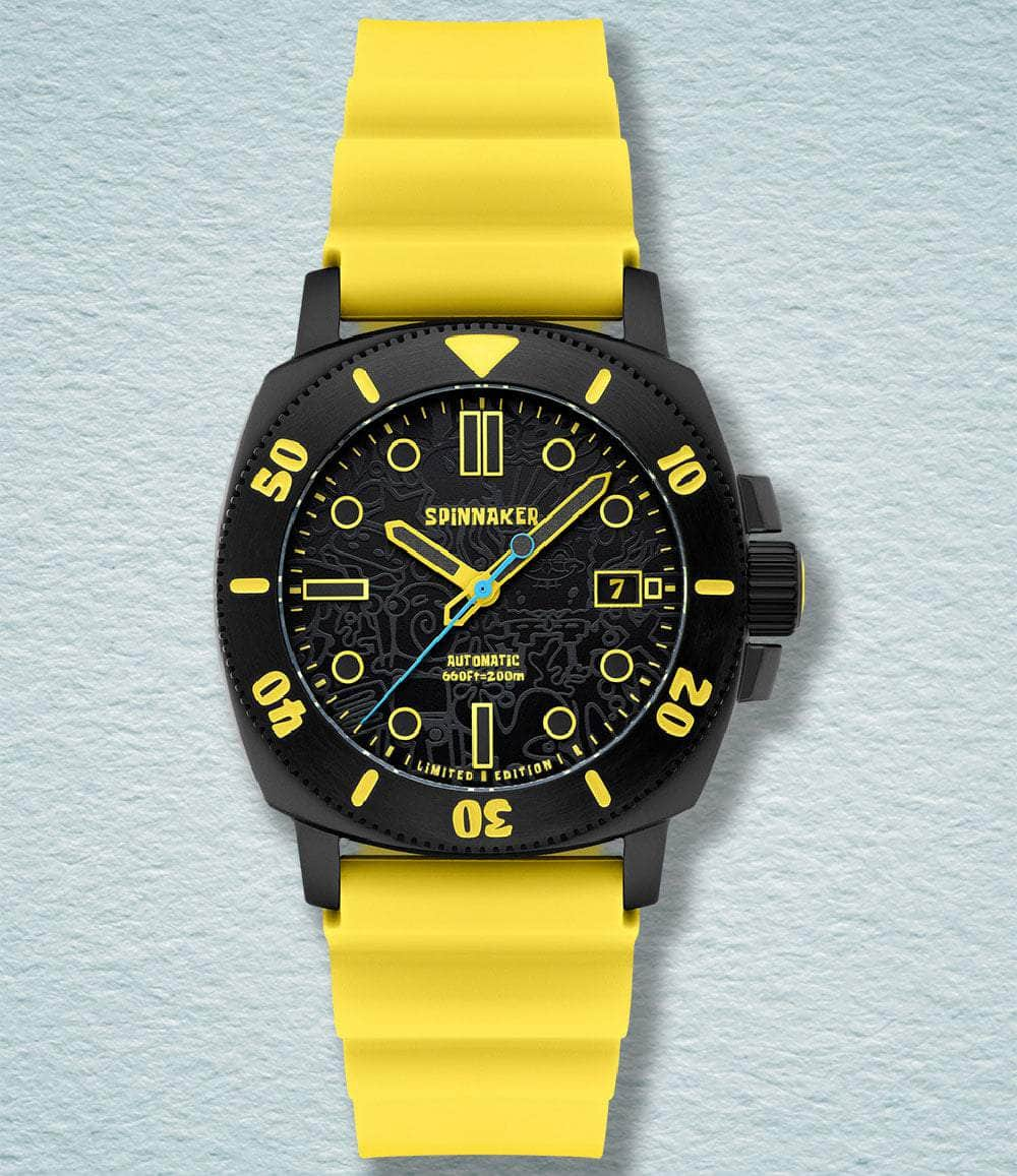 Spinnaker Watch Yellow Spongebob Hull Diver SpongeBob SquarePants Limited Edition