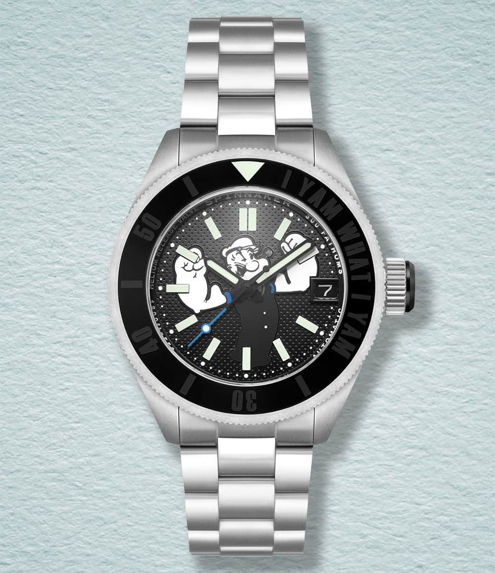 Spinnaker Watch Barnacle Black Spinnaker Piccard Automatic Popeye Forearm Fury Limited Edition