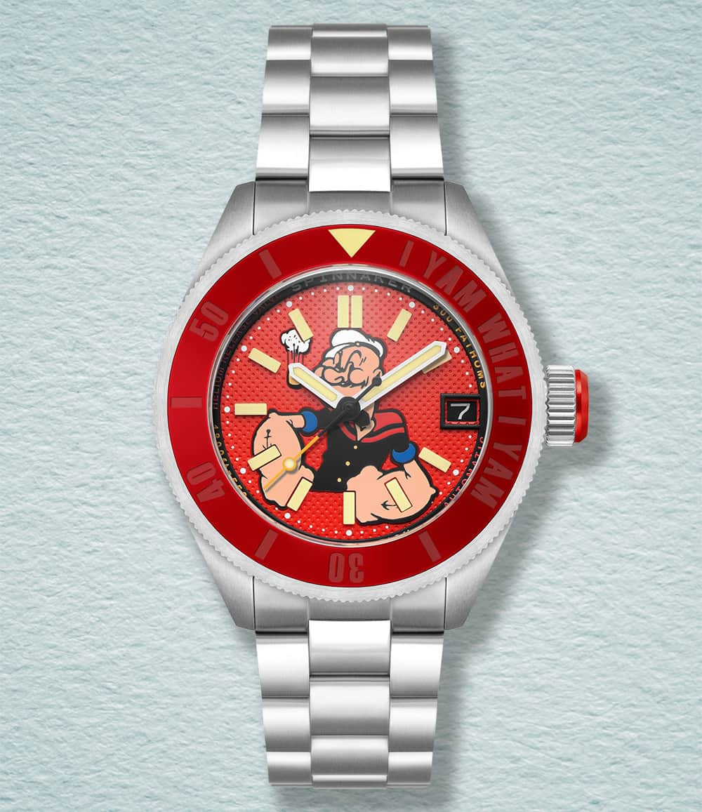 Spinnaker Watch Blistering Red Spinnaker Piccard Automatic Popeye Forearm Fury Limited Edition
