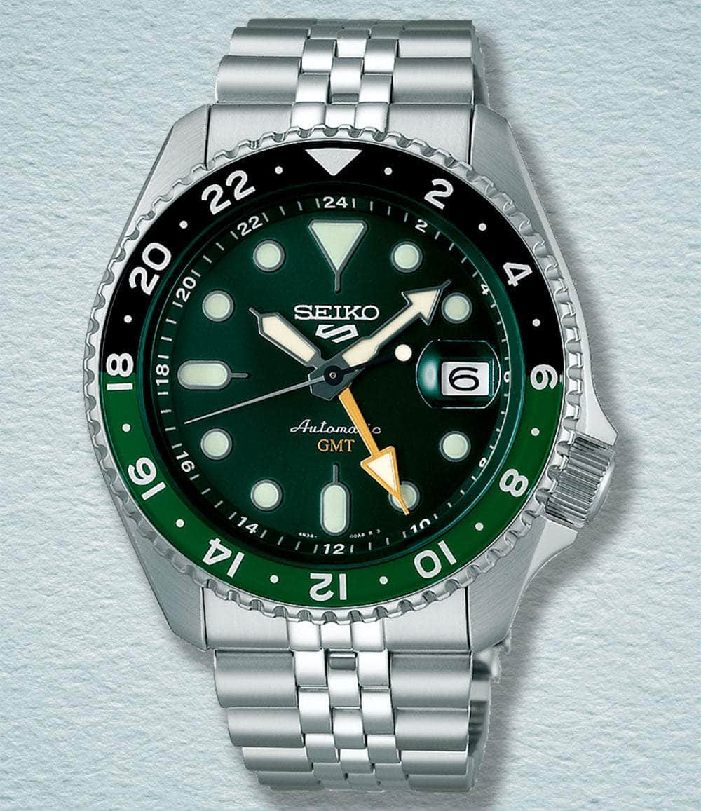 Seiko 5 Sports Watch Green SKX Sports Style GMT