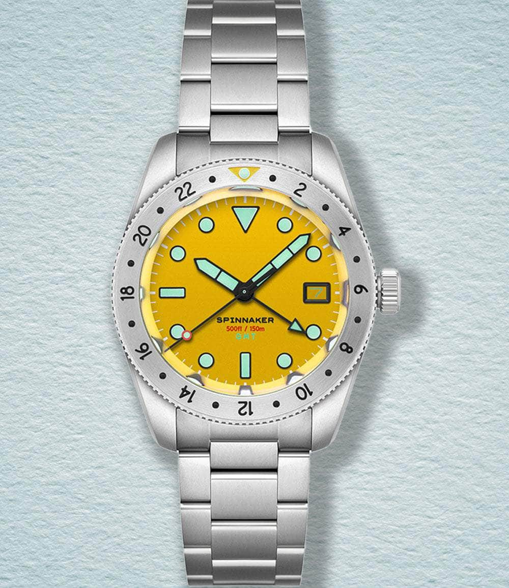 Spinnaker Watch Dusk Yellow Croft 3912 GMT Limited Edition