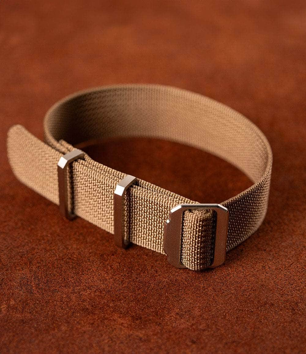 Spring Made Strap Quicksand / 20mm Ribbed Mesa