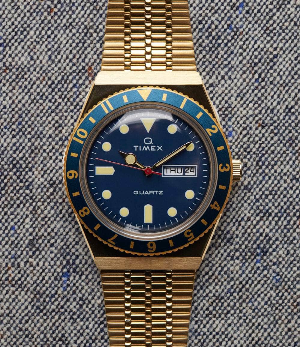 Timex Watch Blue/ Gold-tone Q Timex Reissue 38mm