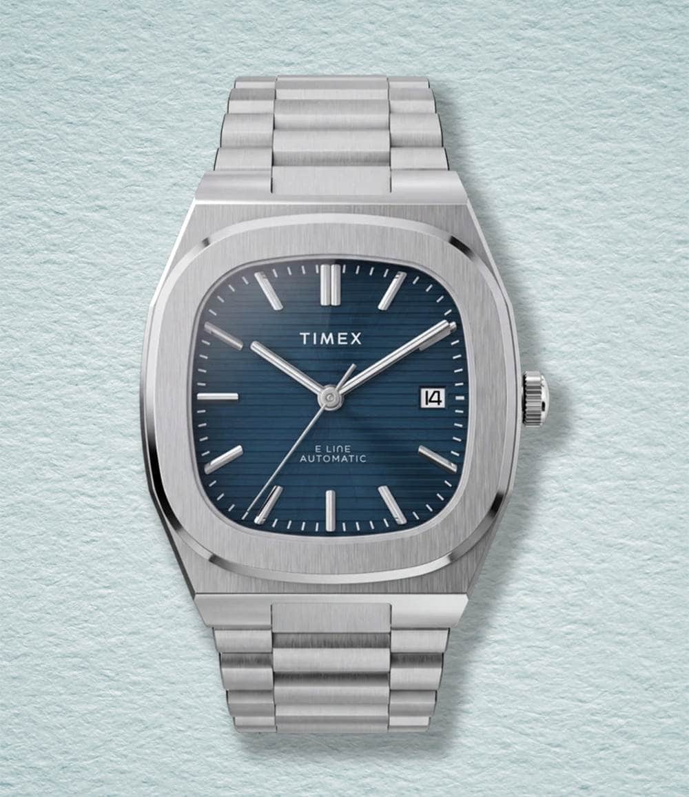 Timex Watch Blue Timex Automatic E Line
