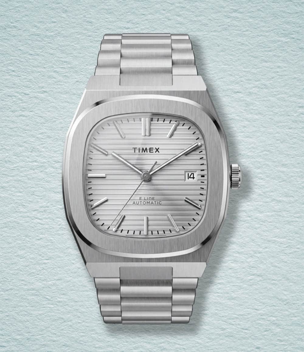 Timex Watch Silver Timex Automatic E Line