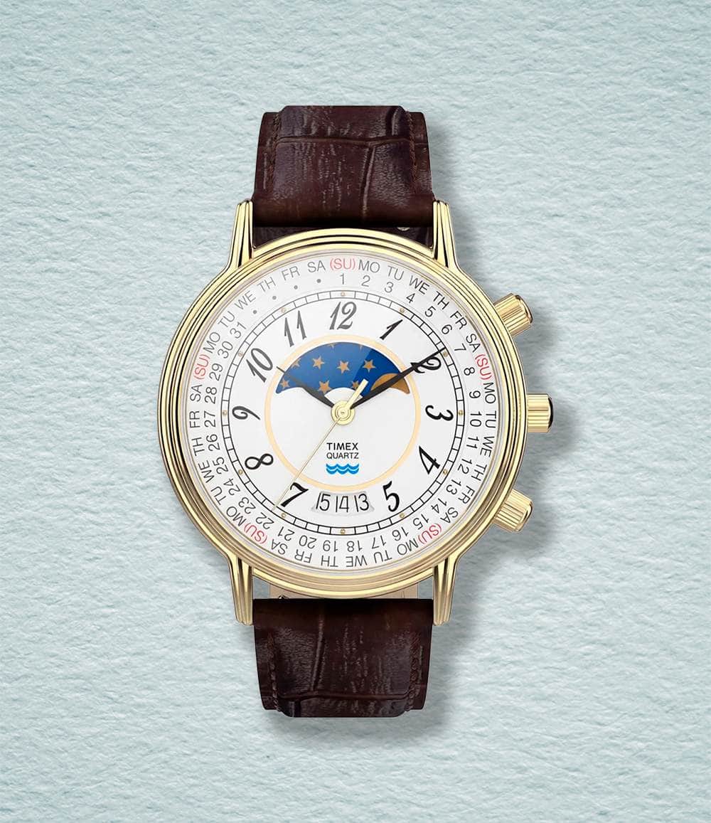 Timex Watch Moon Phase Timex 1990 Moon Phase Reissue — 37mm Watch