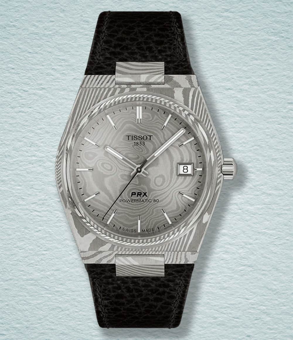 Tissot Watch Damascus PRX Powermatic 80 Damascus Steel 38 mm