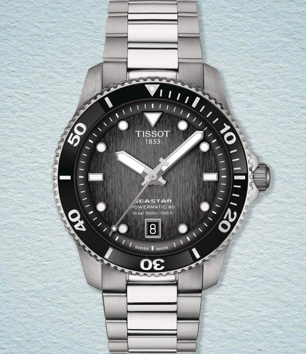 Tissot Watch Black Seastar 1000 Powermatic 80 40mm