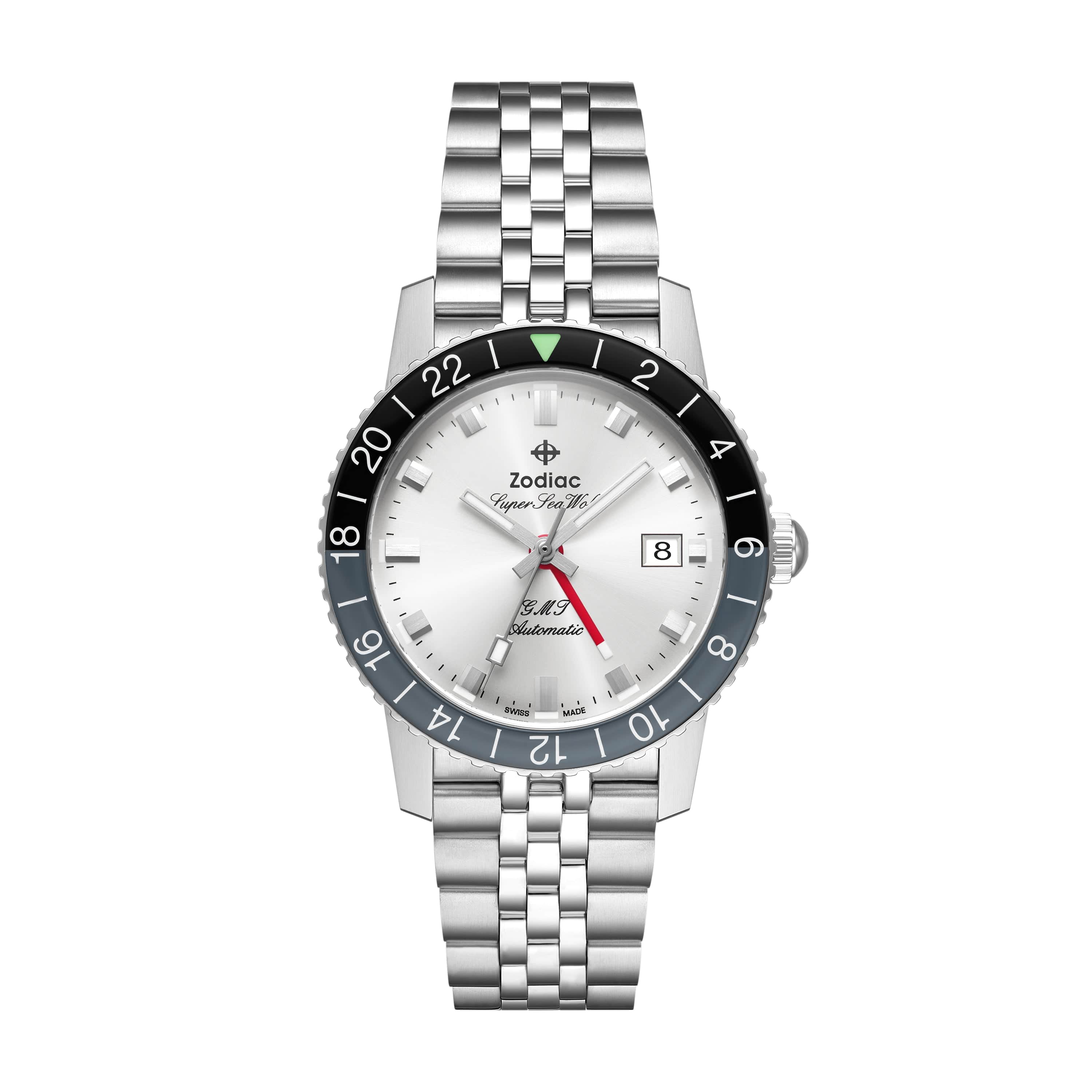 Zodiac Watch Super Sea Wolf GMT Automatic | Silver Dial
