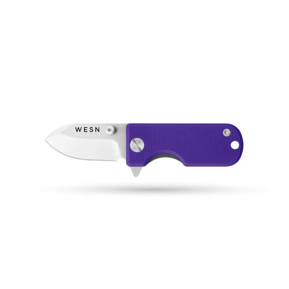 WESN Knife Violet G10 x Titanium The Microblade