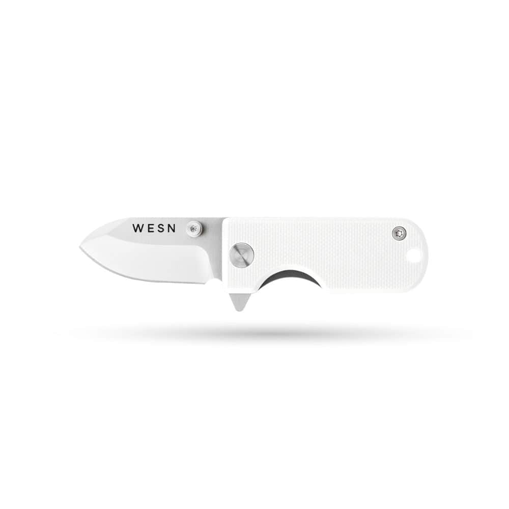 WESN Knife White G10 x Titanium The Microblade