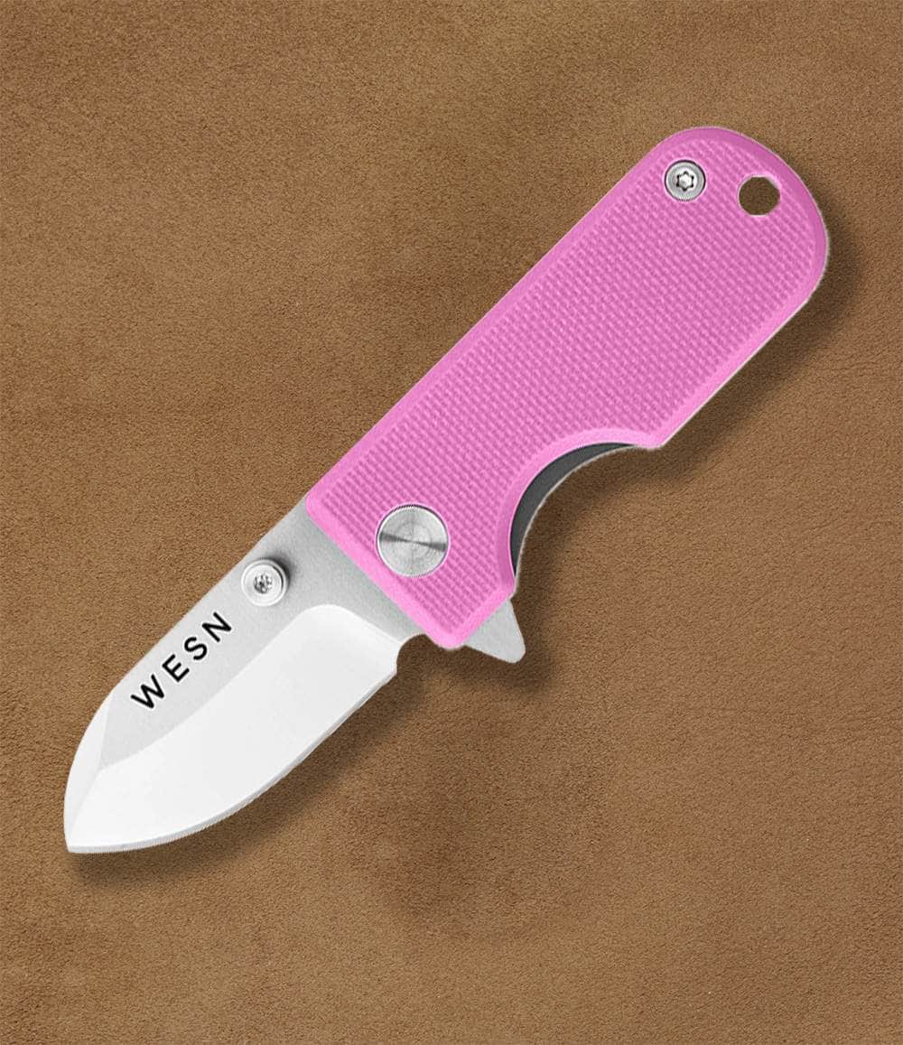 WESN EDC Pink G10 x Titanium The WESN Microblade