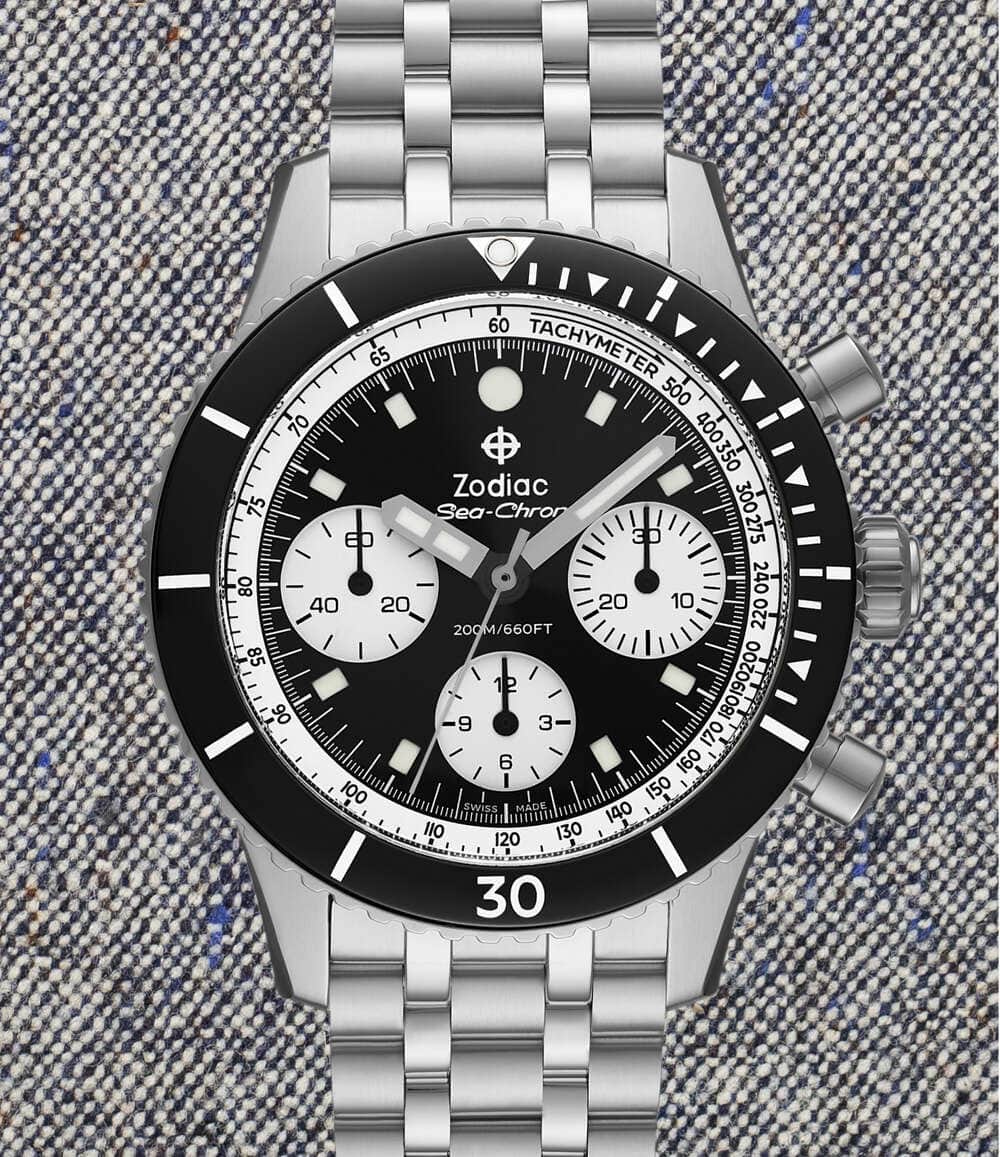 Zodiac Watch Sea-Chron Automatic black | Black Dial