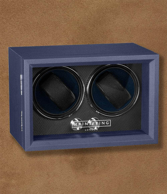 Mainspring London Accessory Royal Blue Guardian Dual Slot Watch Winder