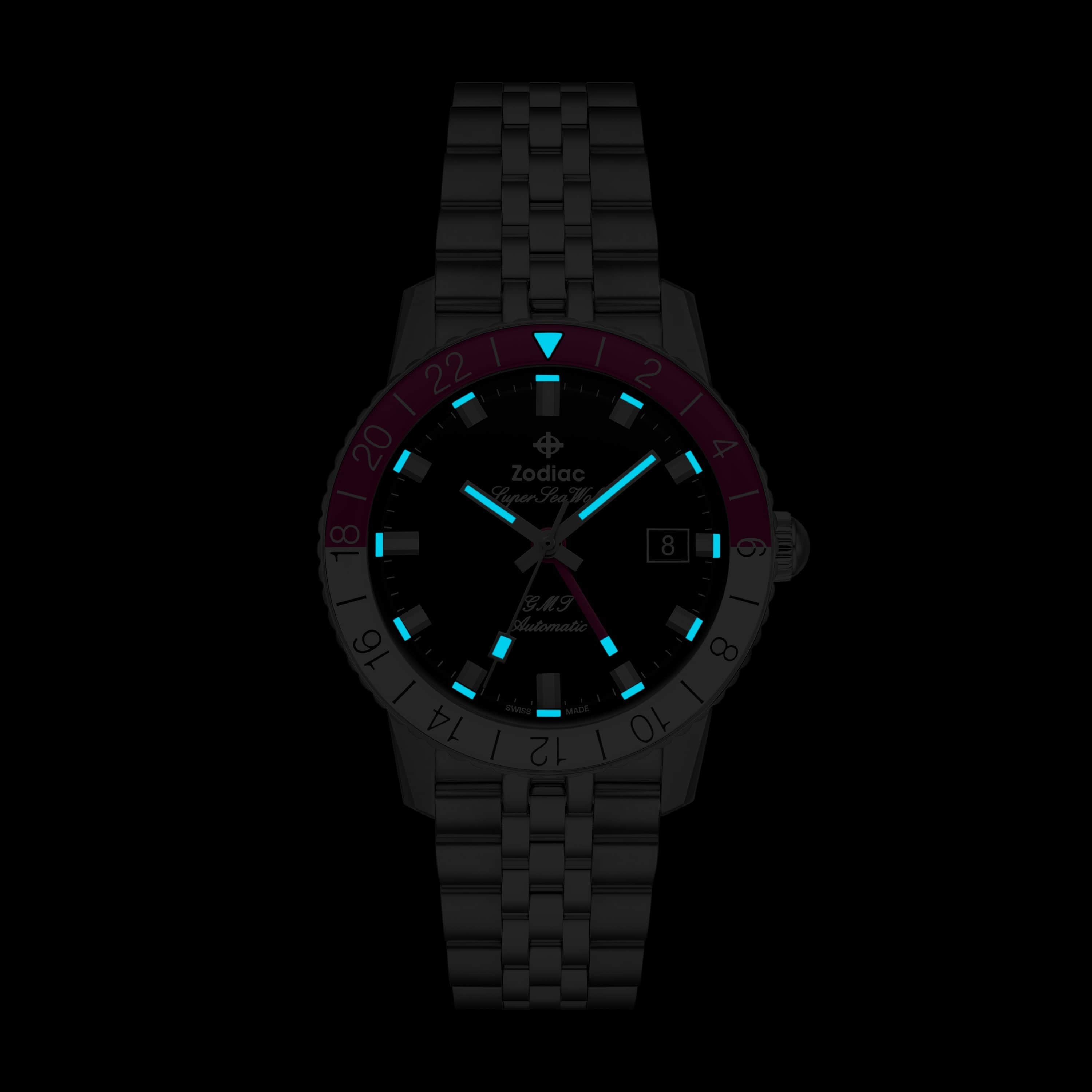 Zodiac Watch Super Sea Wolf GMT Automatic | Black Dial