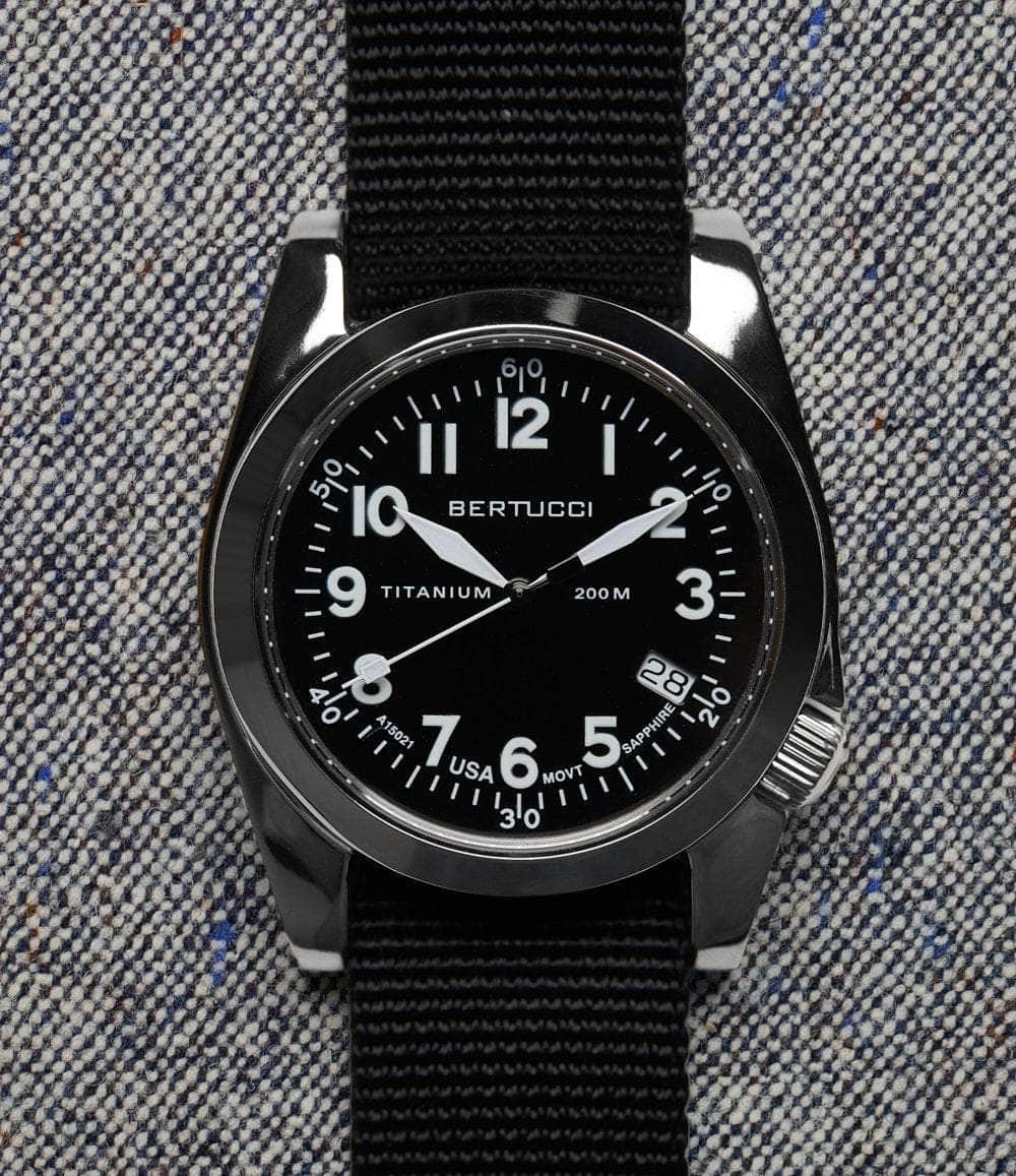 Bertucci Watch Black Nylon A-11T Americana Officer's Edition
