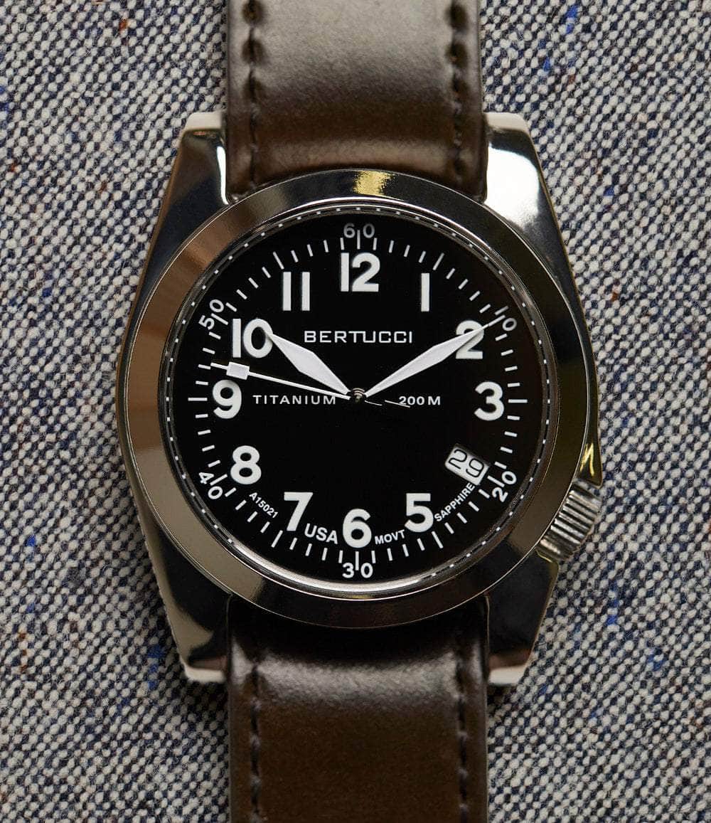 Bertucci Watch Brown Cordovan A-11T Americana Officer's Edition