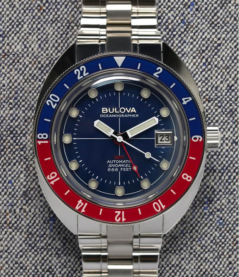 Bulova Watch Blue Dial + Bracelet Oceangrapher GMT