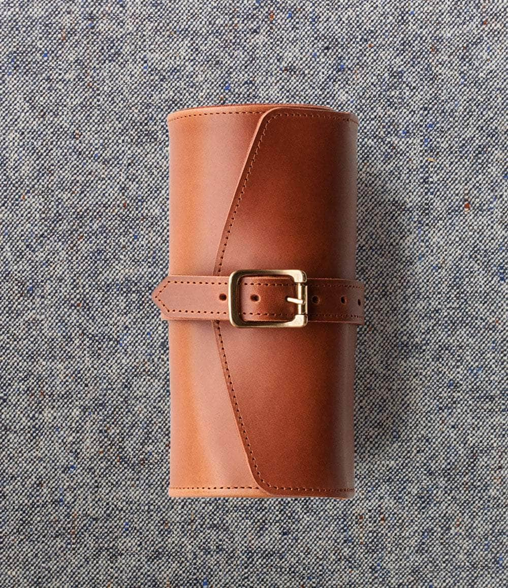 Convoy Co Accessory Terracotta Buttero Leather Watch Roll