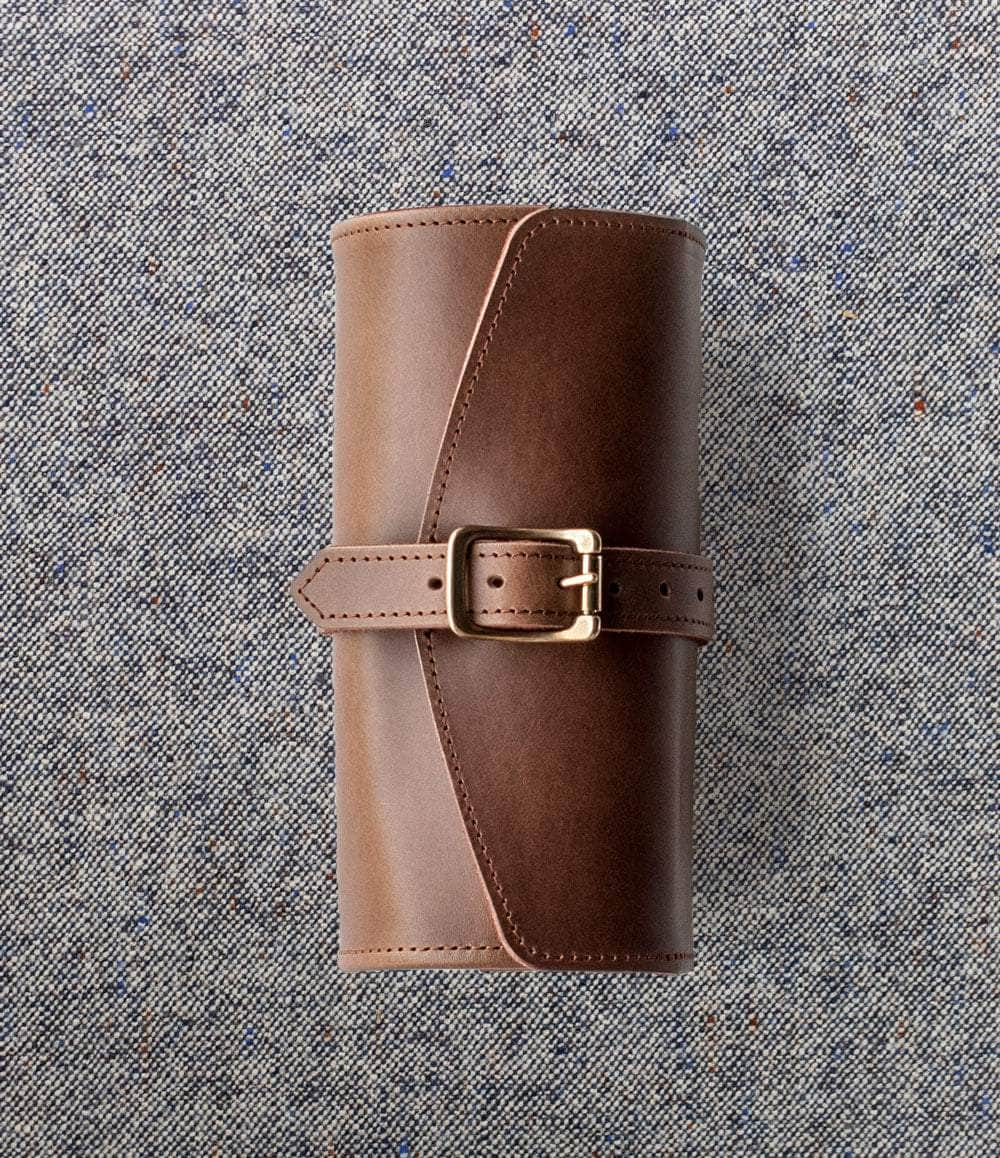 Convoy Co Accessory Umber Buttero Leather Watch Roll