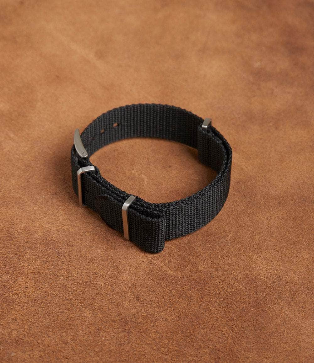 Crown & Buckle Strap 19mm / Black Matte Supreme Mil-Straps