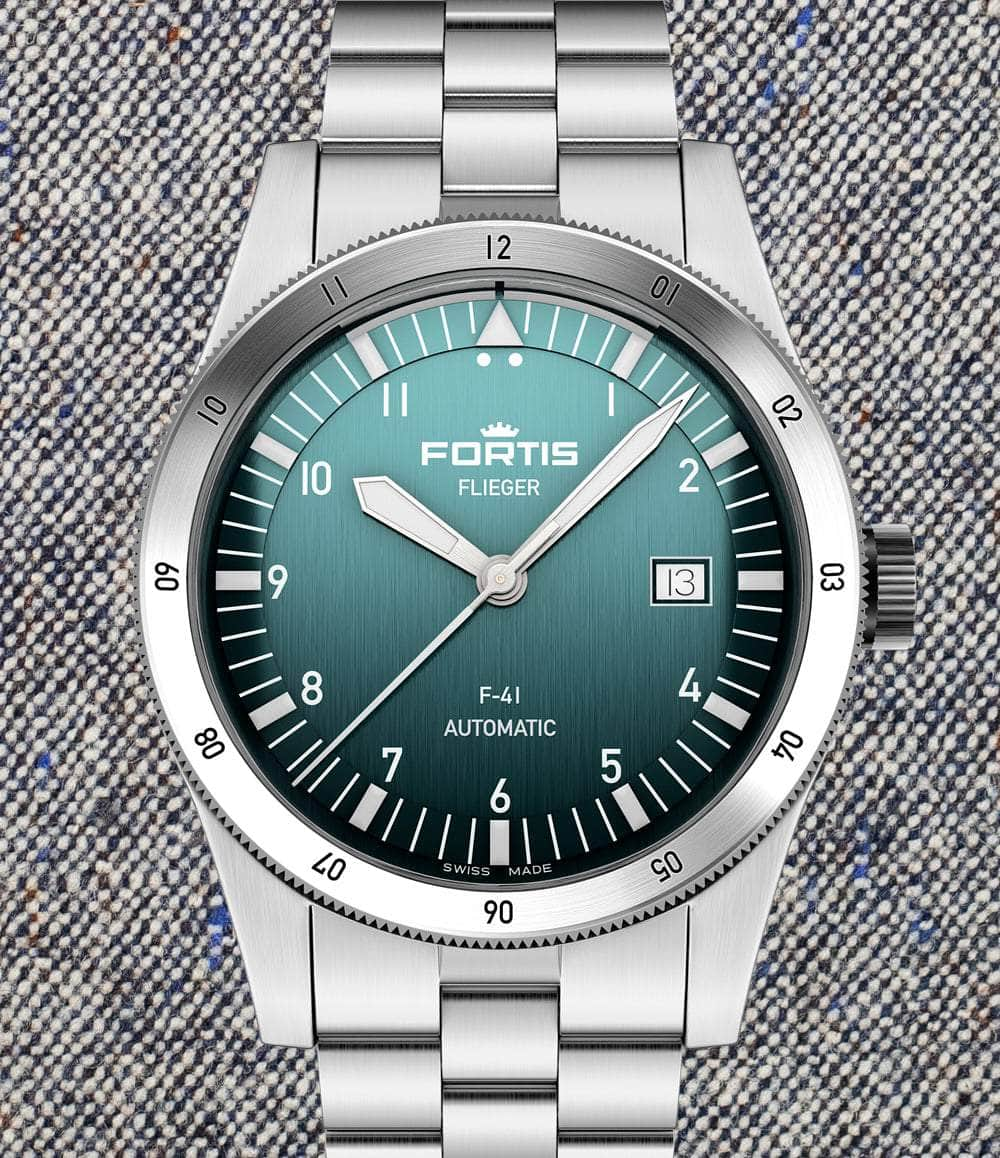 Fortis Watch Petrol / Bracelet Flieger F-41 Automatic