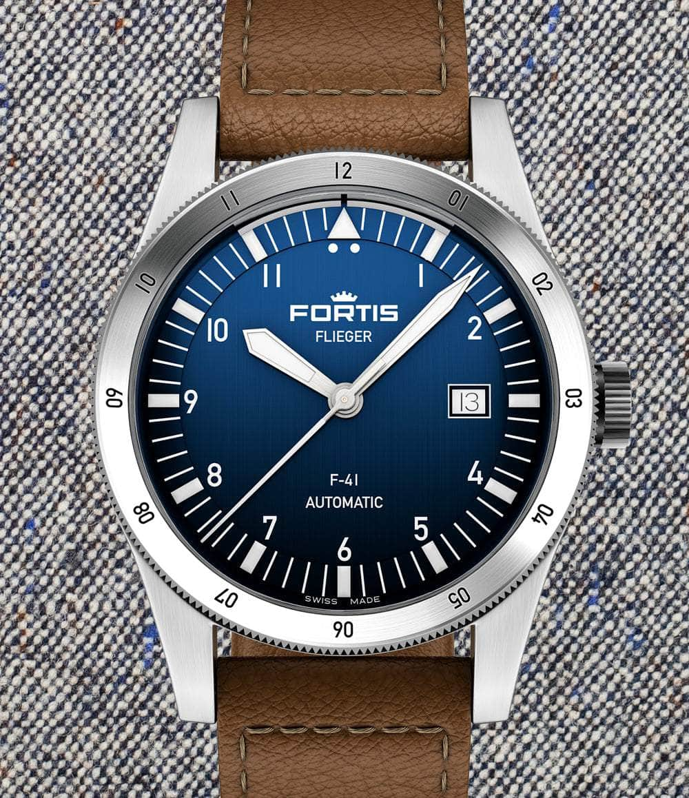 Fortis Watch Liberty Blue / Aviator Strap Flieger F-41 Automatic