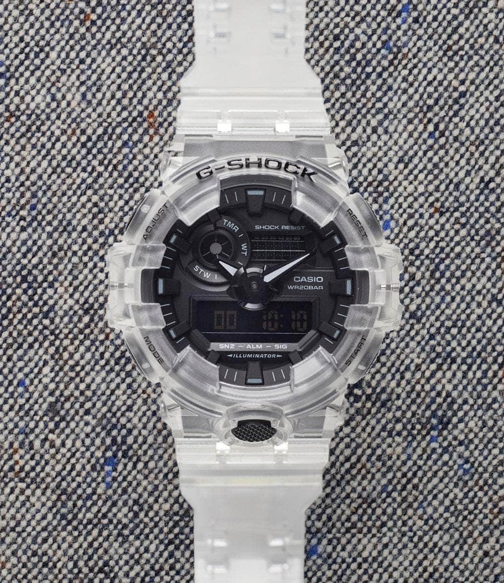 G-Shock Watch Clear Skeleton Black GA700