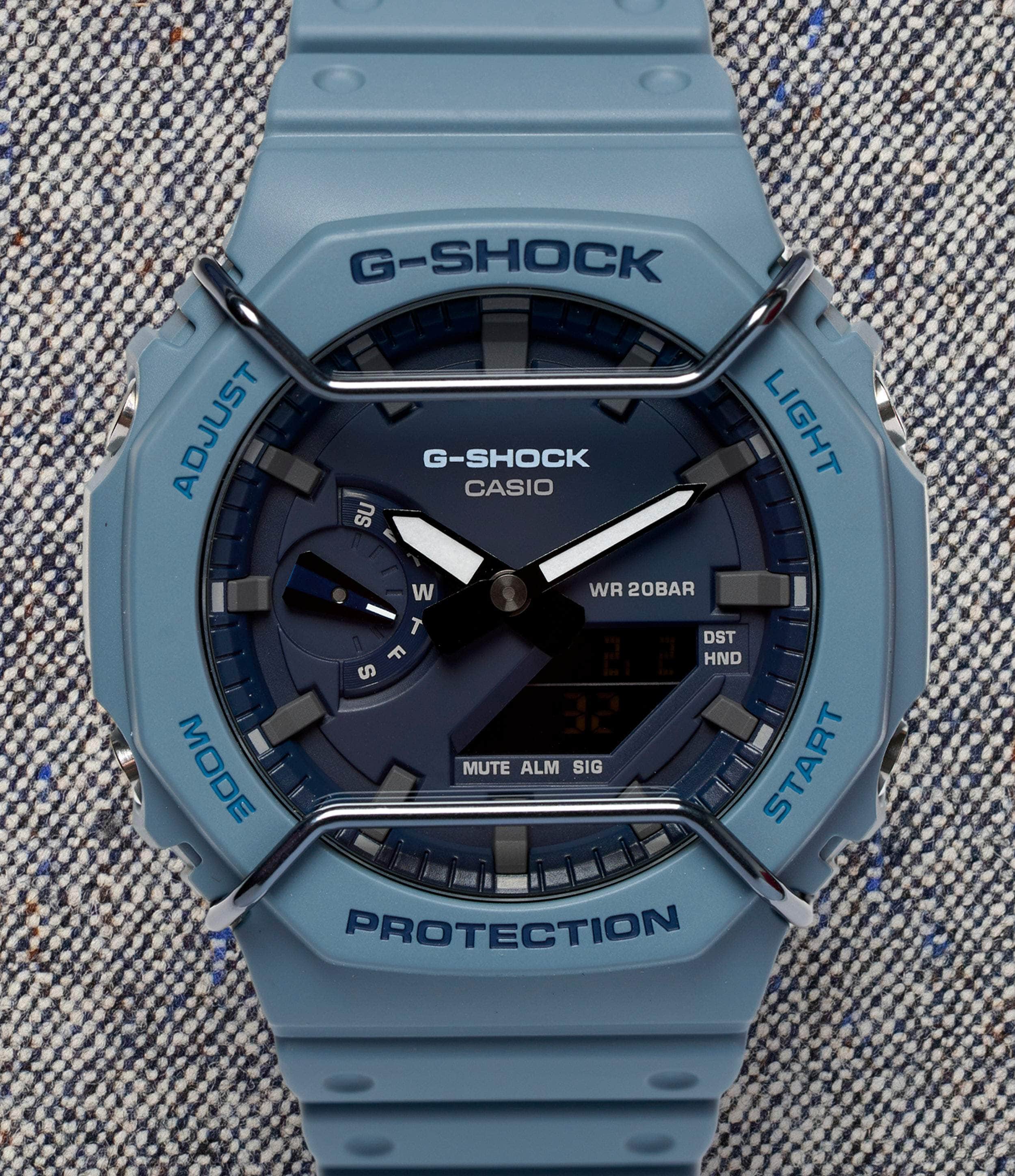 Casio G-Shock GA-2100 Series Analog-Digital Blue and White Limited Edition  Watch | GA2100BWP-2A