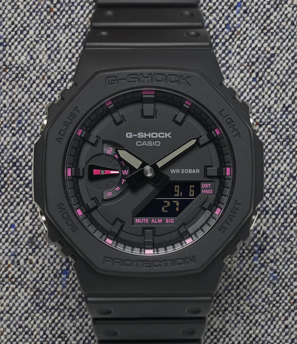 G-Shock Watch Black 2100 Pink Ribbon Breast Cancer
