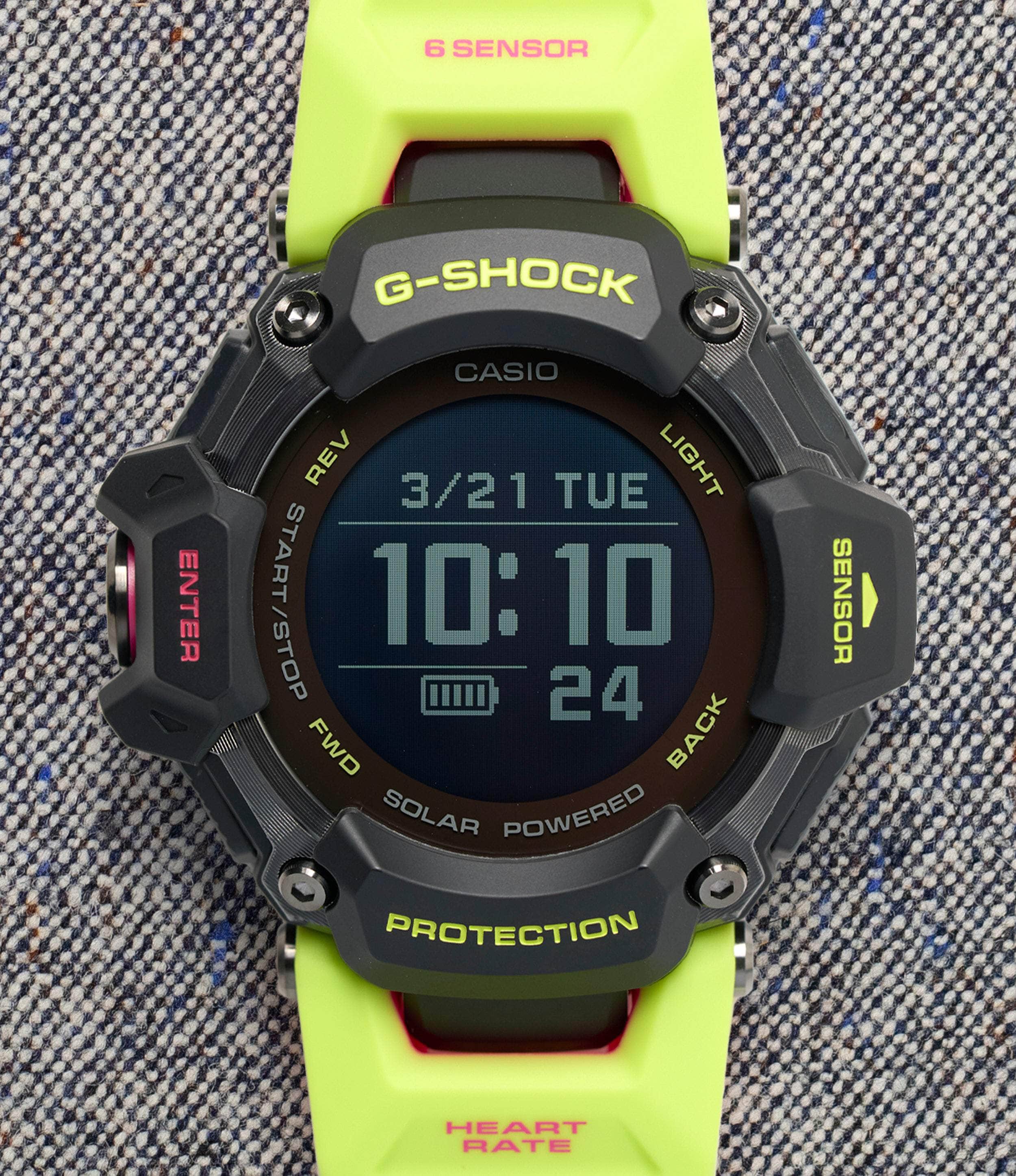 G-Shock Watch Lime Green GBD-H2000 SERIES 