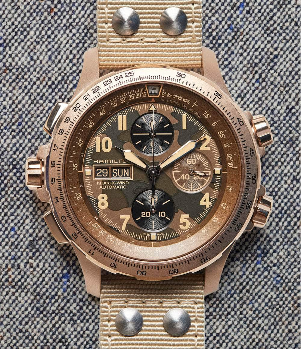 Hamilton Watch Camouflage Khaki Aviation X-Wind Auto Chrono